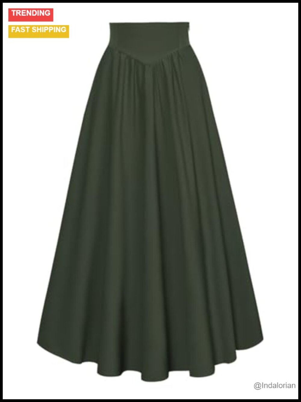 Renaissance Maxi Skirt Victorian Flowy Long Skirts with Pockets